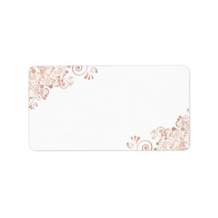 Rose Gold Frills Blank DIY Print Wedding Address Adressaufkleber