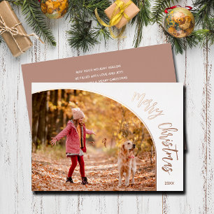 Rose Gold Frohe Weihnachten Schrift Folien Feiertagskarte