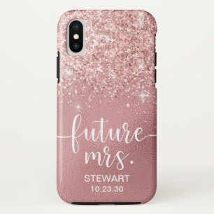 Rose Gold Future Glitzer Case-Mate iPhone Fall Hülle