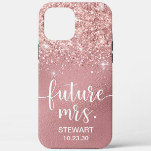 Rose Gold Future Mrs Glitter Case-Mate iPhone Hüll Hülle