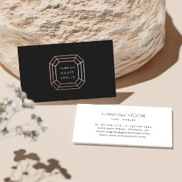 Rose Gold Gem Logo | Schmuckdesign Visitenkarte