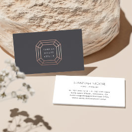 Rose Gold Gem Logo | Schmuckdesign Visitenkarte