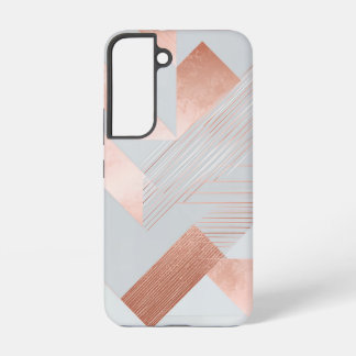 Rose Gold Geometric Abstract Pattern Samsung Galaxy Hülle