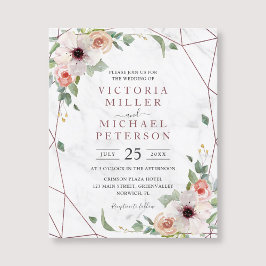 Rose Gold Geometric Floral Bohemisch Wedding