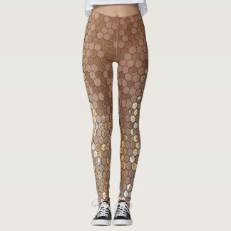 Rose Gold Geometric Leggings