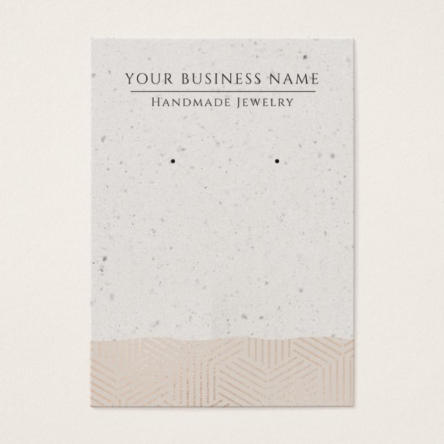 Rose Gold Geometric Modern Earring Display Cards (Vorderseite)