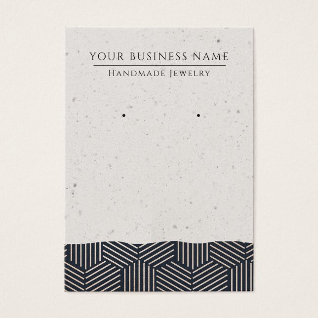 Rose Gold Geometric Modern Earring Display Cards (Vorderseite)