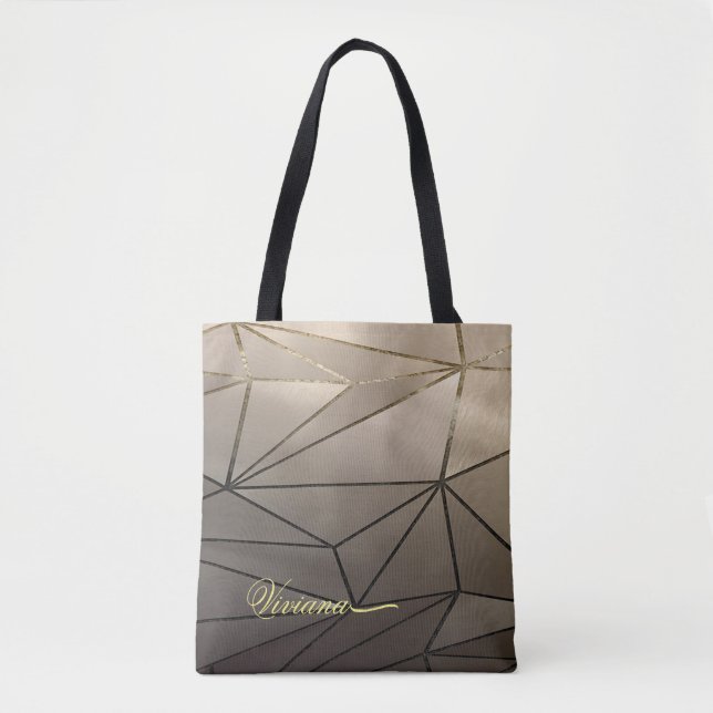 Rose Gold Geometric Tote Bag (Vorderseite)