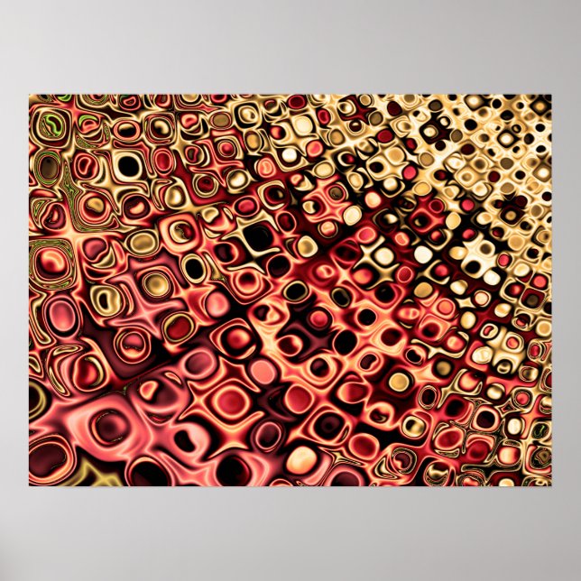 Rose Gold Gepunktet Design Poster (Vorne)