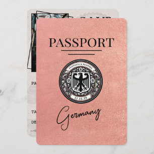 Rose Gold Germany Pass Save the Date