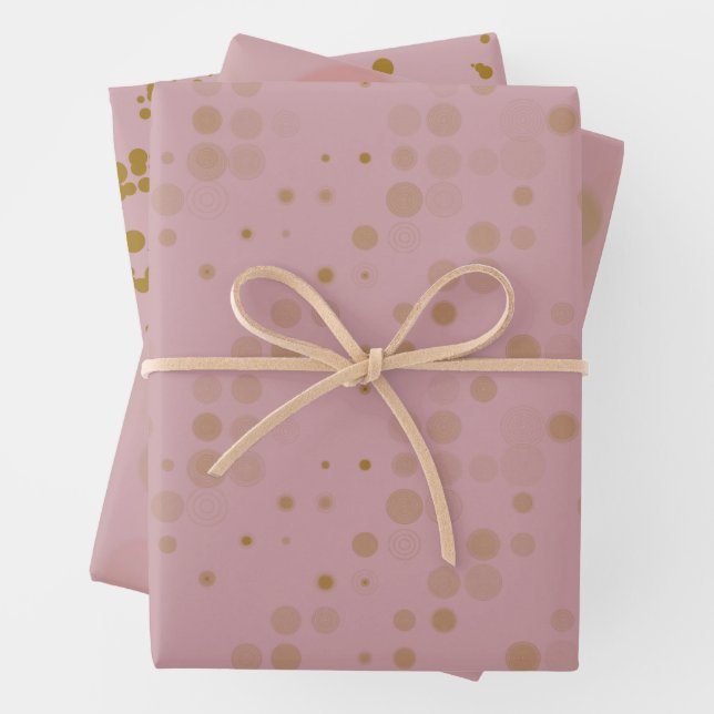 Rose Gold-Geschenkpackung Geschenkpapier Set (Beispiel)