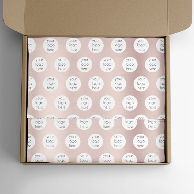 Rose-Gold-Girly-Business-Logo-Verpackung Seidenpapier (Von Creator hochgeladen)