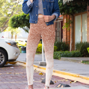 Rose Gold Glam Glitter Schimmer Ombre Marmor Leggings