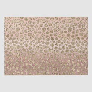 Rose Gold Glam Glitzer Leopard Seidenpapier