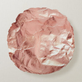 Rose Gold Glam Glitzer Rundes Kissen