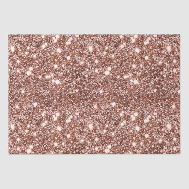 Rose Gold Glam Glitzer Seidenpapier (Vorderseite)