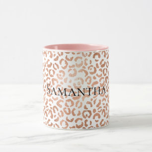 Rose Gold Glam Leopard Tasse