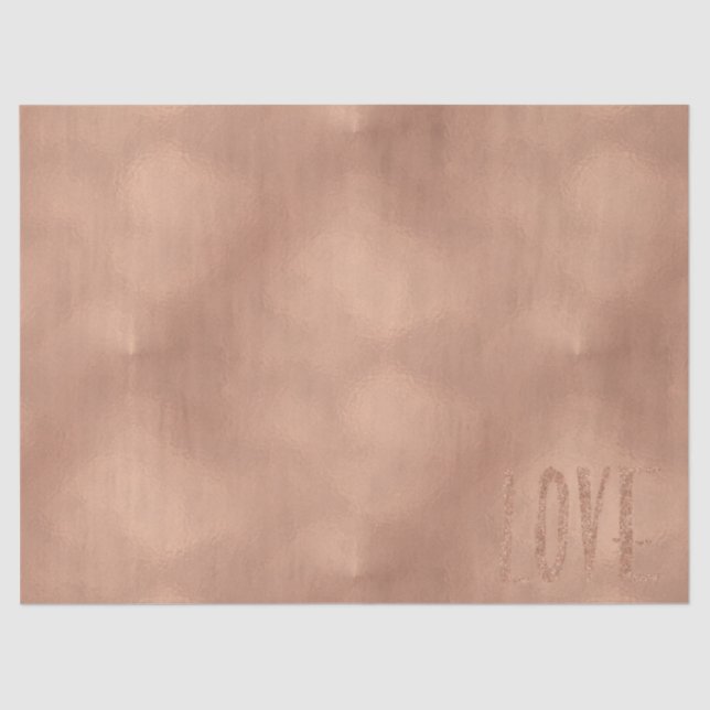 Rose Gold Glam Liebe Seidenpapier (Vorderseite)