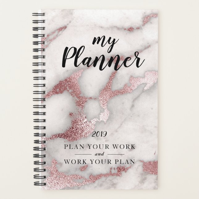 Rose Gold Glam Planner Planer (Vorderseite)