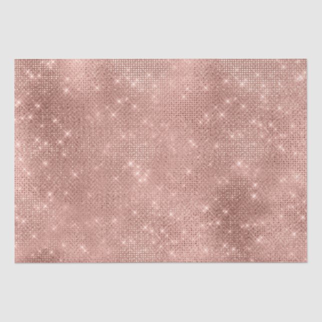 Rose Gold Glam Sparkle Wedding Seidenpapier (Vorderseite)