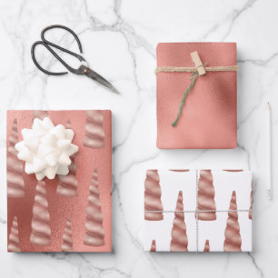 Rose Gold Glam Unicorn Geburtstag Geschenkpapier Set