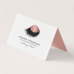 Rose Gold Glitter Auge Visitenkarten