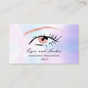 Rose Gold Glitter Augen und Wimpern Visitenkarte