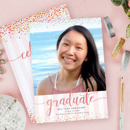 Rose gold glitter Bildskala modern script Einladung