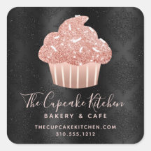 Rose Gold Glitter Cupcake Black Damask Bäckerei Ch