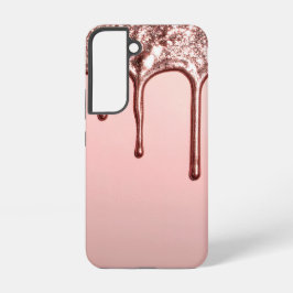 Rose Gold Glitter Drip – Glam Metallic Samsung Galaxy Hülle