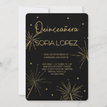 Rose Gold Glitter Elegante Quinceañera 