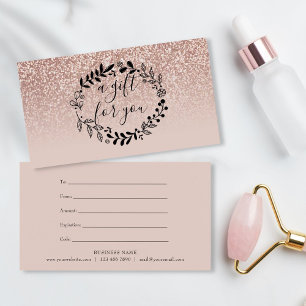 Rose Gold Glitter Geschäftsgeschäfts-Zertifikat