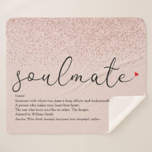 Rose Gold Glitter Seelenverwandter Definition Lieb Sherpadecke
