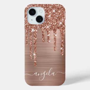 Rose Gold Glitter-Tropfen Glamouröses, Mädchenhaft Case-Mate iPhone Hülle