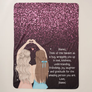 Rose Gold Glittery Sparkle Girls - Kundenspezifisc Sherpadecke