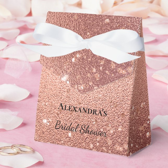Rose Gold Glitz Glitzer Brautparty Geschenkschachtel (Hochzeit)