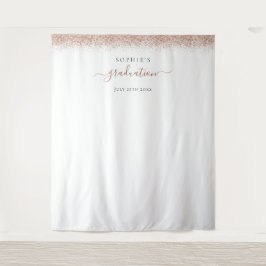 Rose Gold Glitzer 21. Hintergrund für Fotos Wandteppich