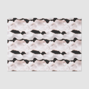 Rose Gold Glitzer Agate Schwarz-weiß Swirl Seidenpapier