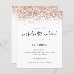 Rose Gold Glitzer Bachelorette Wochenende