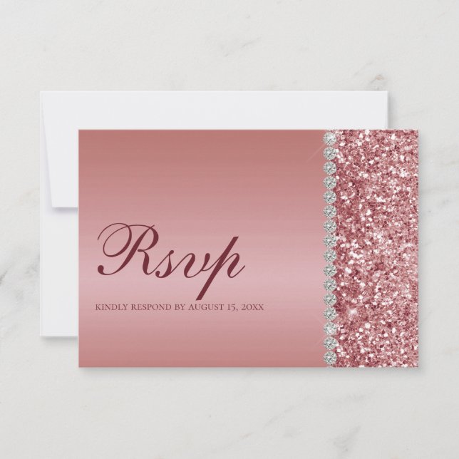 Rose Gold Glitzer Bat Mitzvah (Vorderseite)