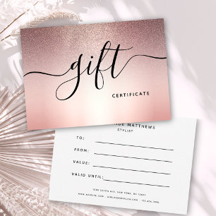 Rose Gold Glitzer Beauty Salon