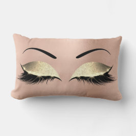Rose Gold Glitzer Black Glam Makeup Lashes Lendenkissen