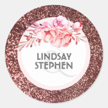 Rose Gold Glitzer Blues Hochzeit