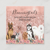 Rose Gold Glitzer Blumenhunde wachsen