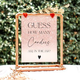 Rose Gold Glitzer Bonbons Brautparty Einladung