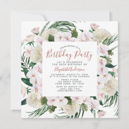 Rose Gold Glitzer Bouquet Geburtstagsparty Einladung