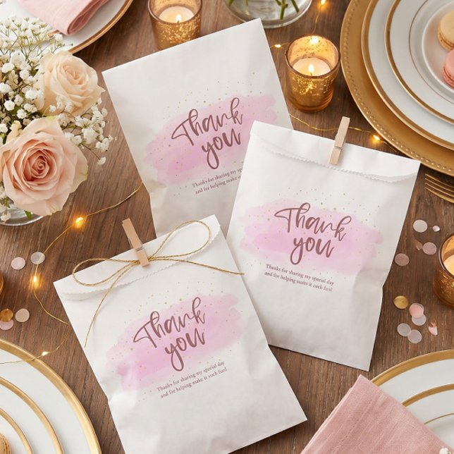Rose Gold Glitzer Brautparty Vielen Dank Geschenktütchen (Von Creator hochgeladen)