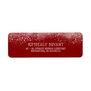 Rose Gold Glitzer Burgundy Red