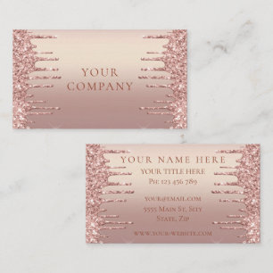 Rose Gold Glitzer Business Card Ihr eigenes Design Visitenkarte