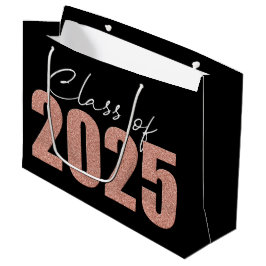Rose Gold Glitzer Class 2025 Große Geschenktüte